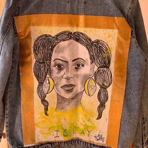 Hand-painted Beyonce Denim Jacket